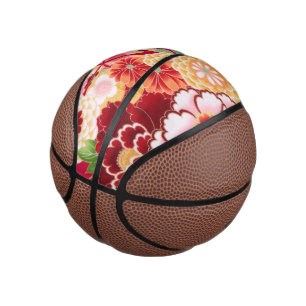 Falln Red Floral Burst Mini Basketball