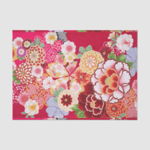 Falln Red Floral Burst Tissue Paper