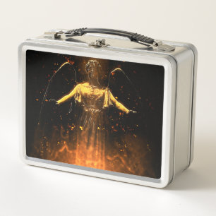 Falln Rise From The Flames Metal Lunch Box