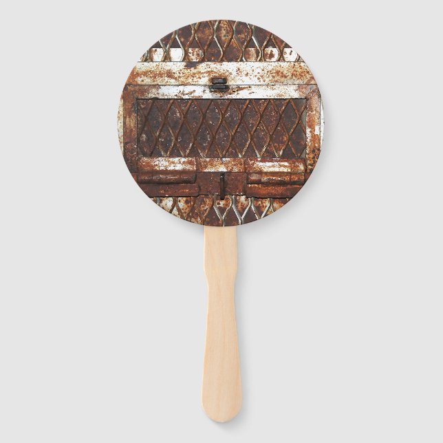 Falln Rusted Window Hand Fan (Front)