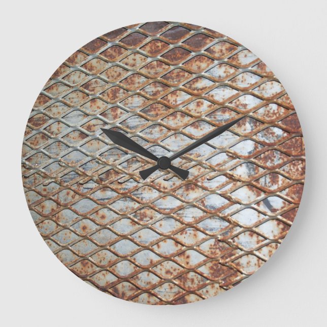 Falln Rusty Grate Large Clock (Front)