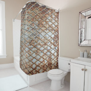 Falln Rusty Grate Shower Curtain