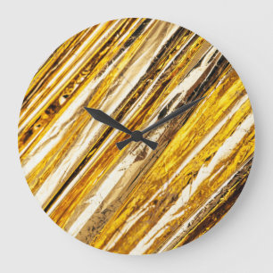 Falln Shimmering Gold Foil Large Clock