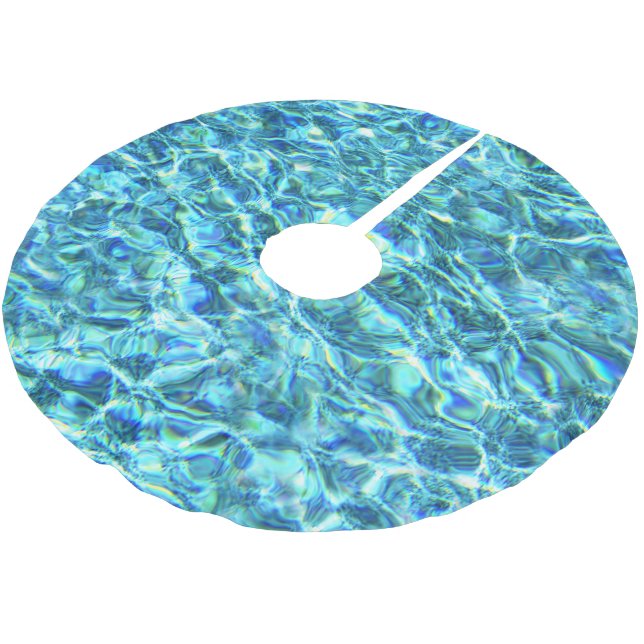 Falln Shimmering Water Brushed Polyester Tree Skirt (Angled)