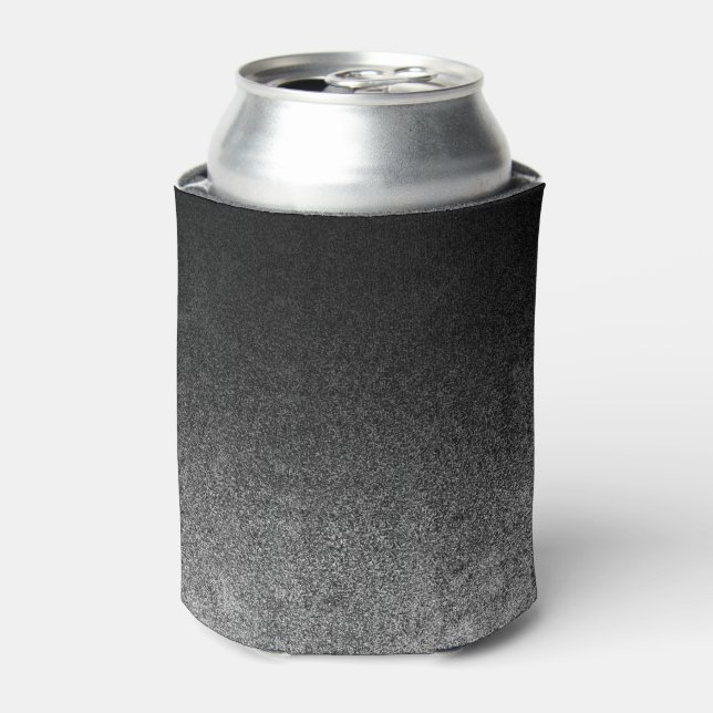 Falln Silver & Black Glitter Gradient Can Cooler (Can Front)