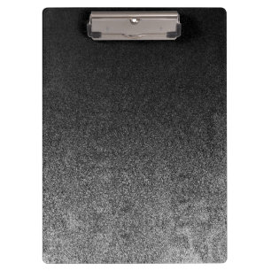 Falln Silver & Black Glitter Gradient Clipboard