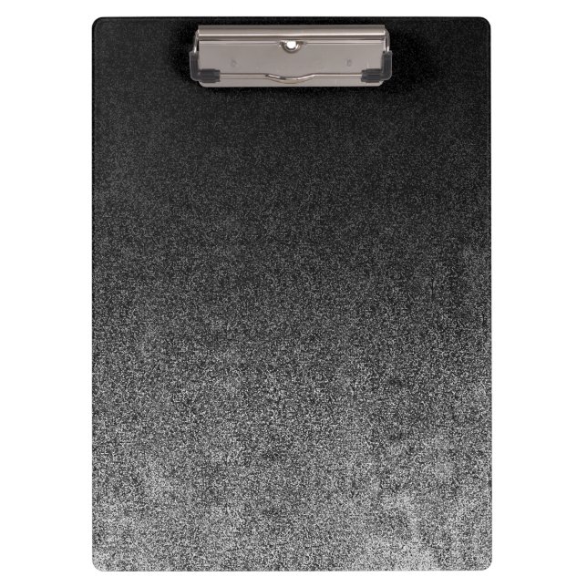 Falln Silver & Black Glitter Gradient Clipboard (Front)