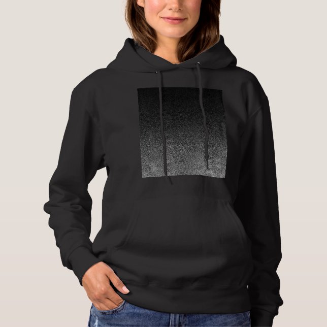Falln Silver & Black Glitter Gradient Hoodie (Front)