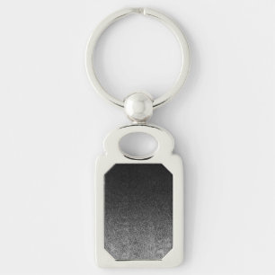 Falln Silver & Black Glitter Gradient Key Ring