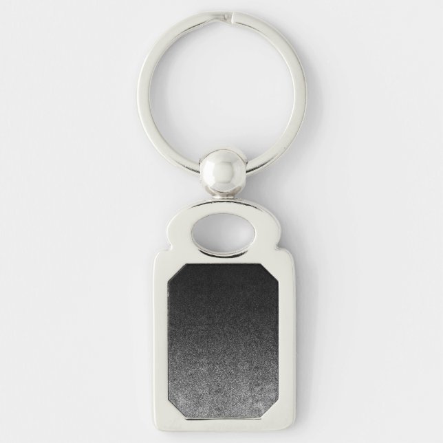 Falln Silver & Black Glitter Gradient Key Ring (Front)