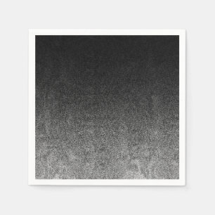 Falln Silver & Black Glitter Gradient Napkin