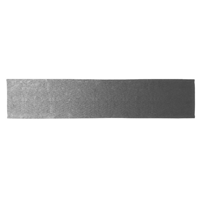 Falln Silver & Black Glitter Gradient Short Table Runner (Horizontal)