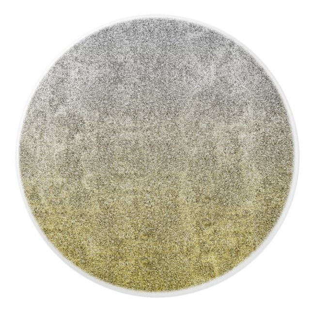 Falln Silver & Gold Glitter Gradient Ceramic Knob (Front)