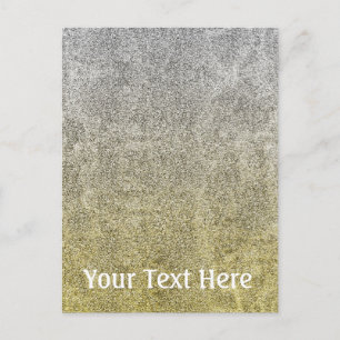 Falln Silver & Gold Glitter Gradient Postcard