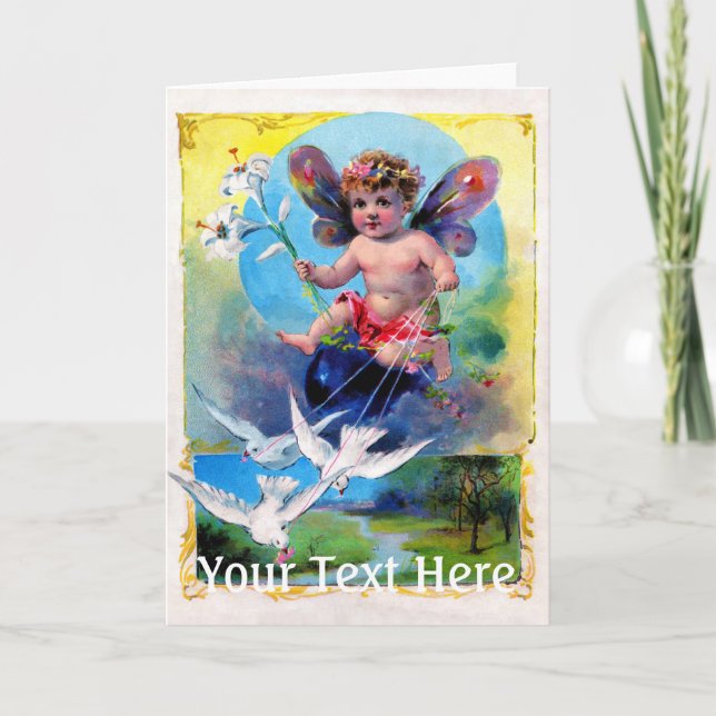 Falln Spring Time Fairy Holiday Card (Front)