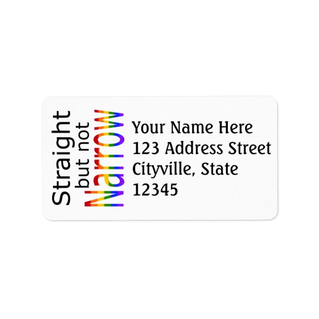 Falln Straight But Not Narrow (black text) Label (Front)