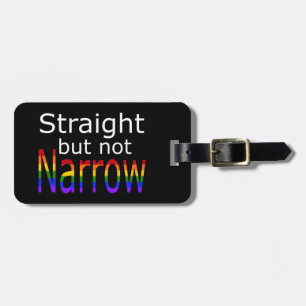 Falln Straight But Not Narrow (white text) Luggage Tag