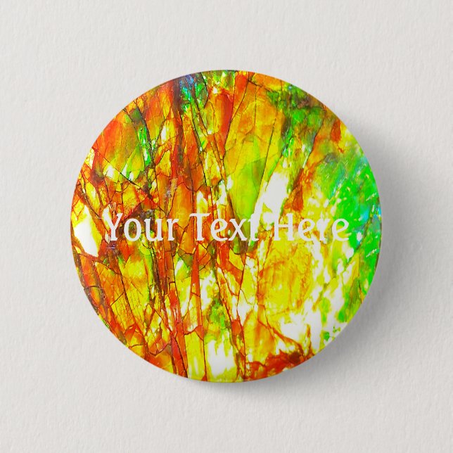Falln Sunset Ammolite 6 Cm Round Badge (Front)