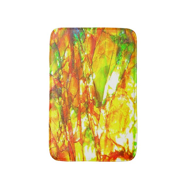 Falln Sunset Ammolite Bath Mat (Front Vertical)
