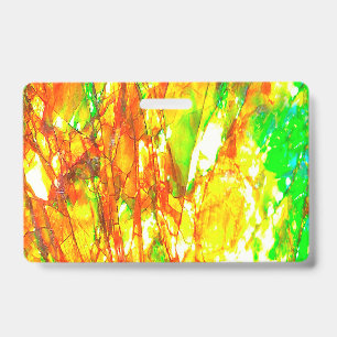 Falln Sunset Ammolite ID Badge