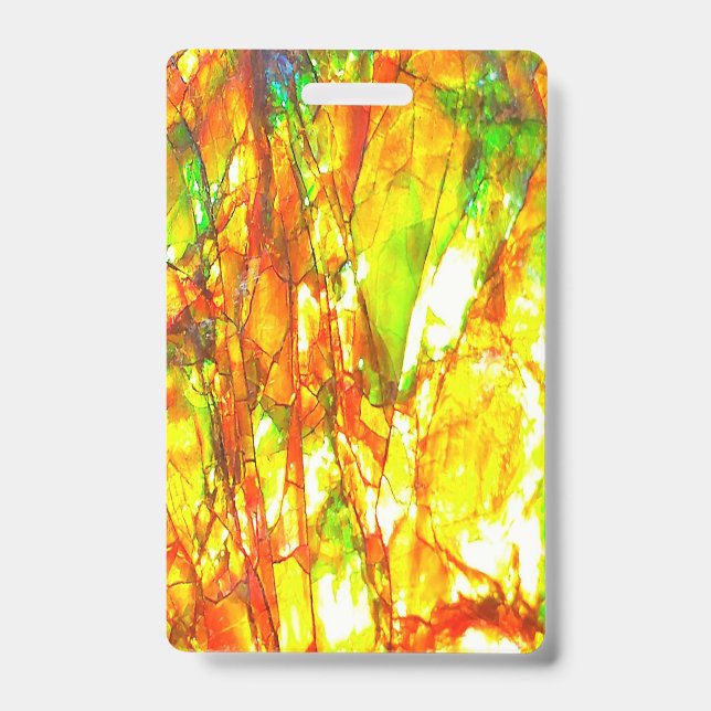 Falln Sunset Ammolite ID Badge (Front)