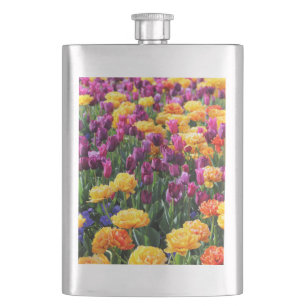 Falln Sunset Floral River Hip Flask