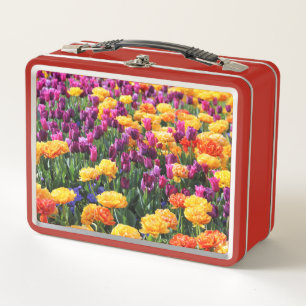 Falln Sunset Floral River Metal Lunch Box