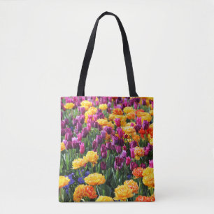 Falln Sunset Floral River Tote Bag