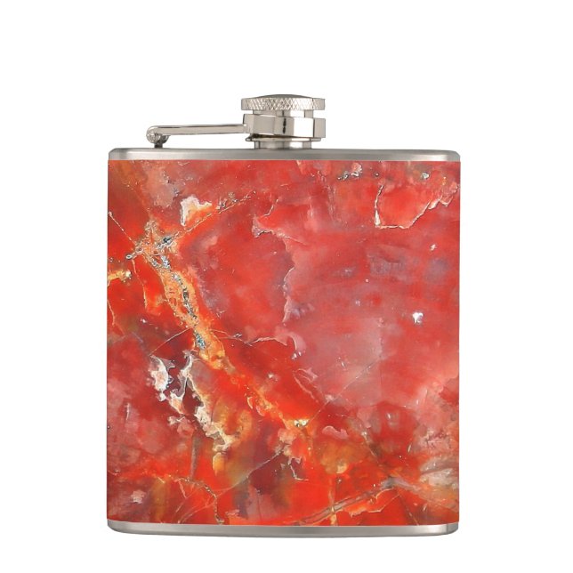 Falln Sunset Splatter Stones Hip Flask (Front)