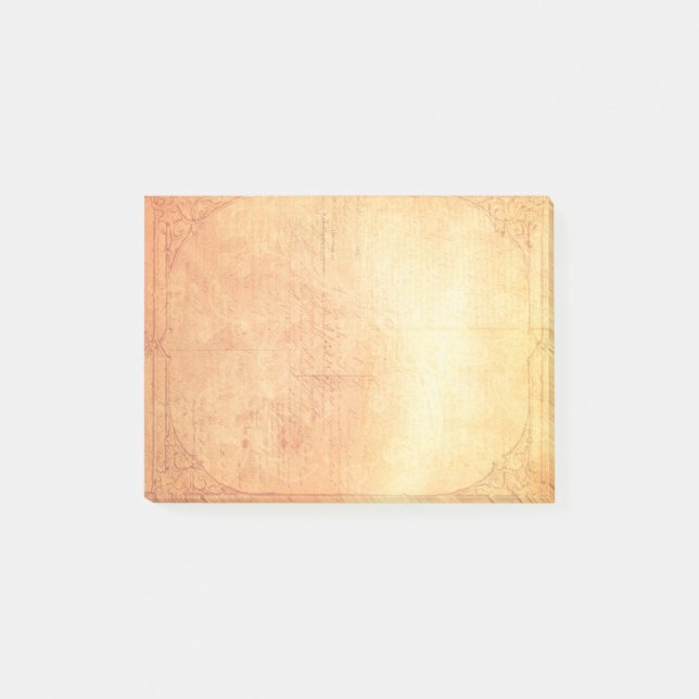Falln Swirl Framed Aged Paper Post-it Notes (Front)