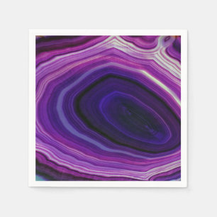 Falln Swirled Purple Geode Napkin