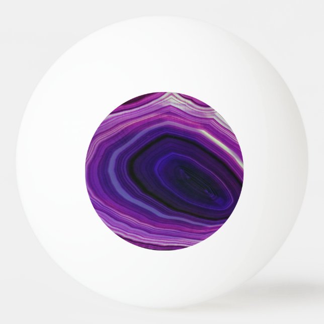 Falln Swirled Purple Geode Ping Pong Ball (Front)