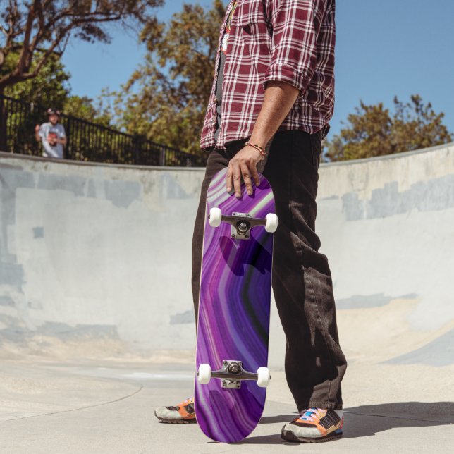 Falln Swirled Purple Geode Skateboard (Outdoor 2)