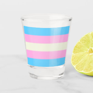 Falln Trans Pride Flag  Shot Glass