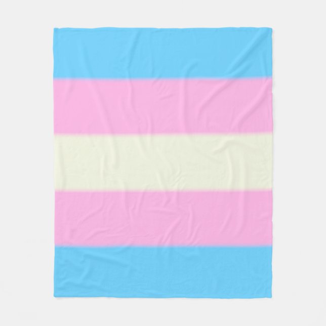 Falln Transgender Pride Flag Fleece Blanket (Front)