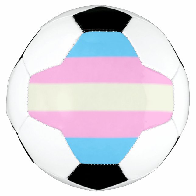 Falln Transgender Pride Flag Soccer Ball (Front)