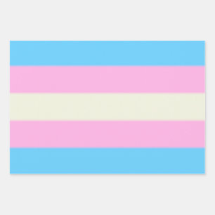 Falln Transgender Pride Flag Wrapping Paper Sheet