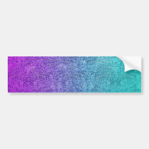 Falln Tropical Dusk Glitter Gradient Bumper Sticker
