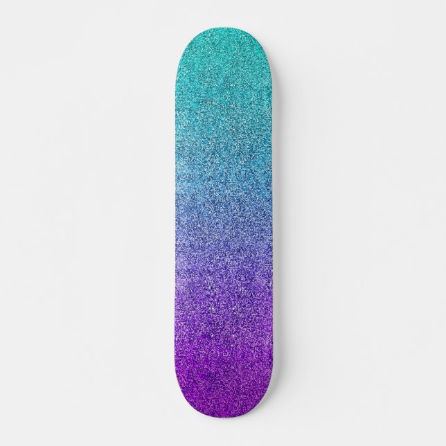 Falln Tropical Dusk Glitter Gradient Skateboard (Front)