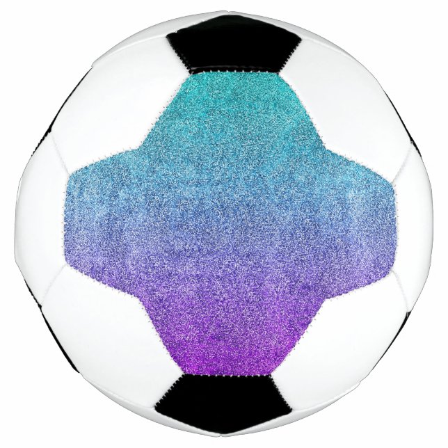 Falln Tropical Dusk Glitter Gradient Soccer Ball (Front)