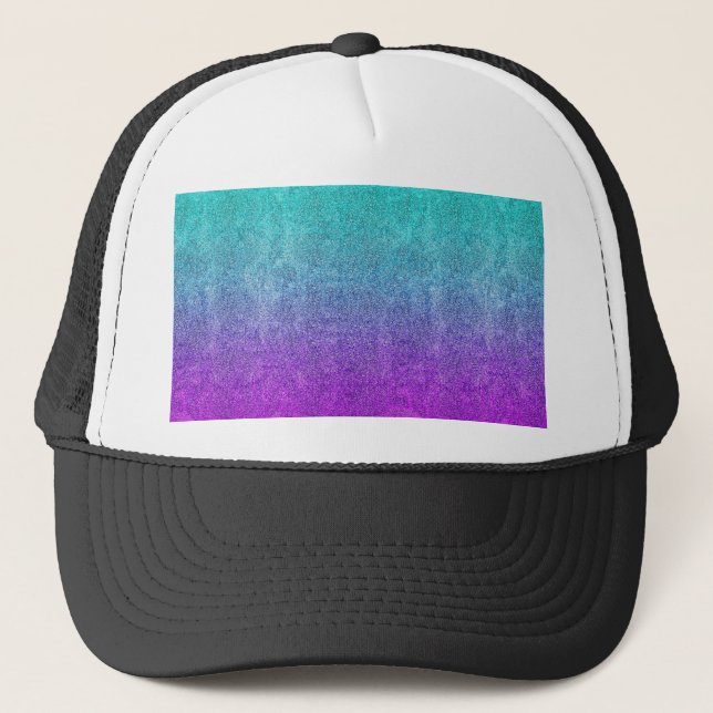 Falln Tropical Dusk Glitter Gradient Trucker Hat (Front)
