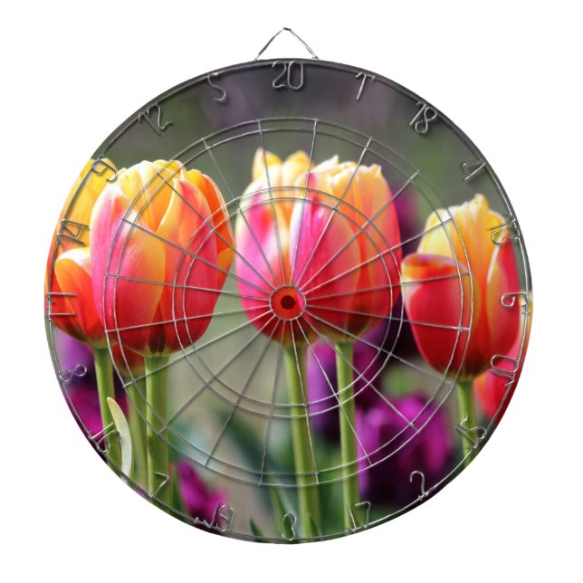 Falln Tulips Aflame Dartboard (Front)