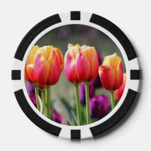 Falln Tulips Aflame Poker Chips
