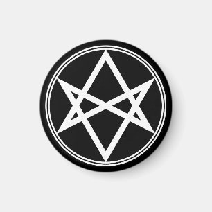Falln Unicursal Hexagram White Magnet