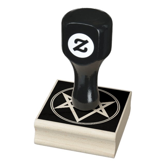 Falln Unicursal Hexagram White Rubber Stamp (Stamp)