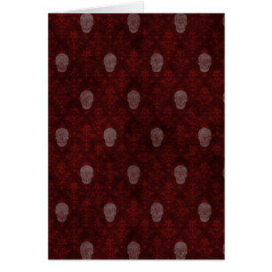 Falln Victorian Skulls Red