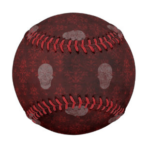 Falln Victorian Skulls Red Baseball