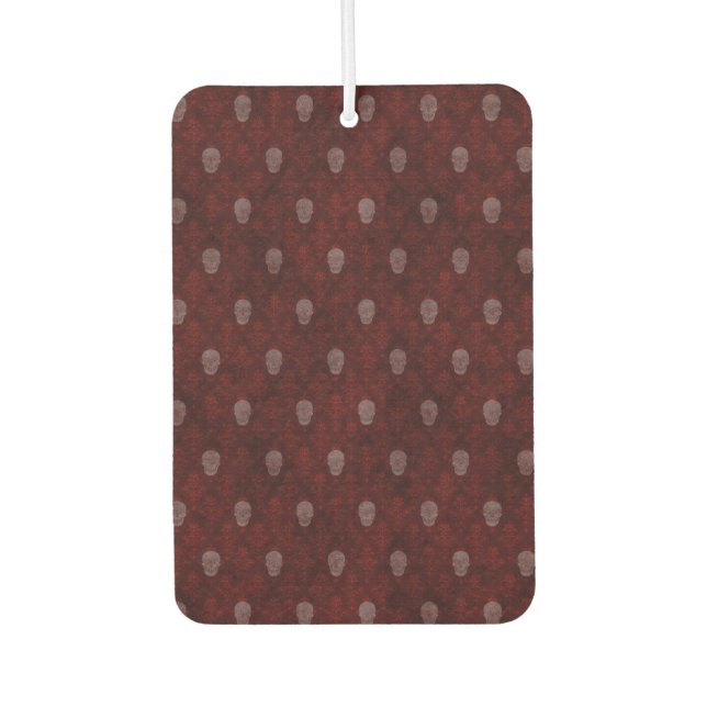 Falln Victorian Skulls Red Car Air Freshener (Front)