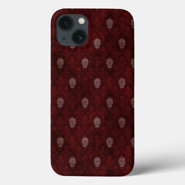Falln Victorian Skulls Red Case-Mate iPhone Case (Back)