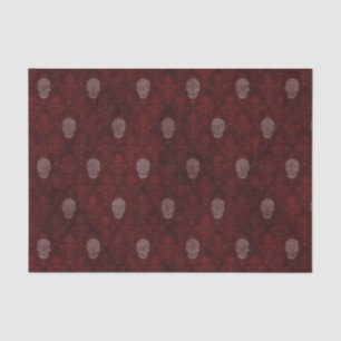 Falln Victorian Skulls Red Tissue Paper